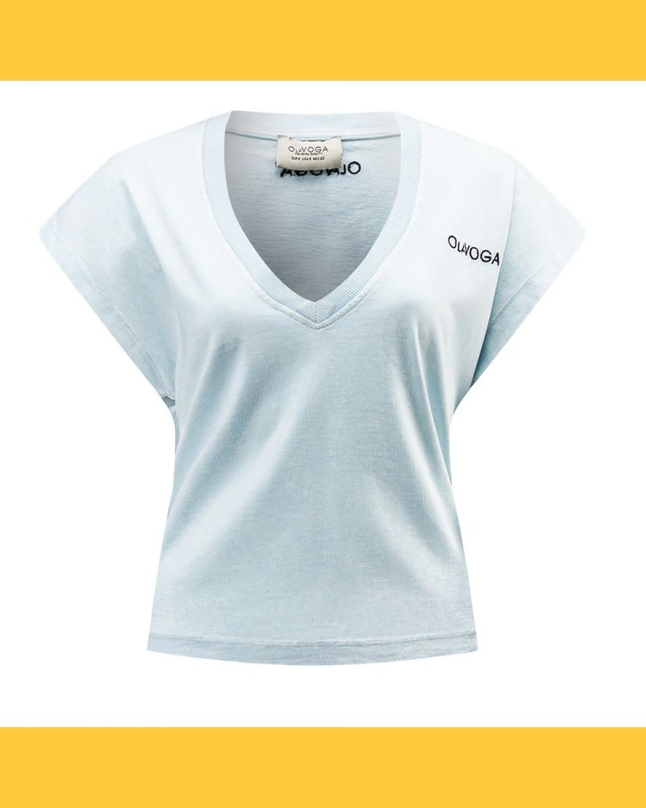 T-shirt damski OLAVOGA NEXIA 2025 jasny niebieski - FashionPlace - 4