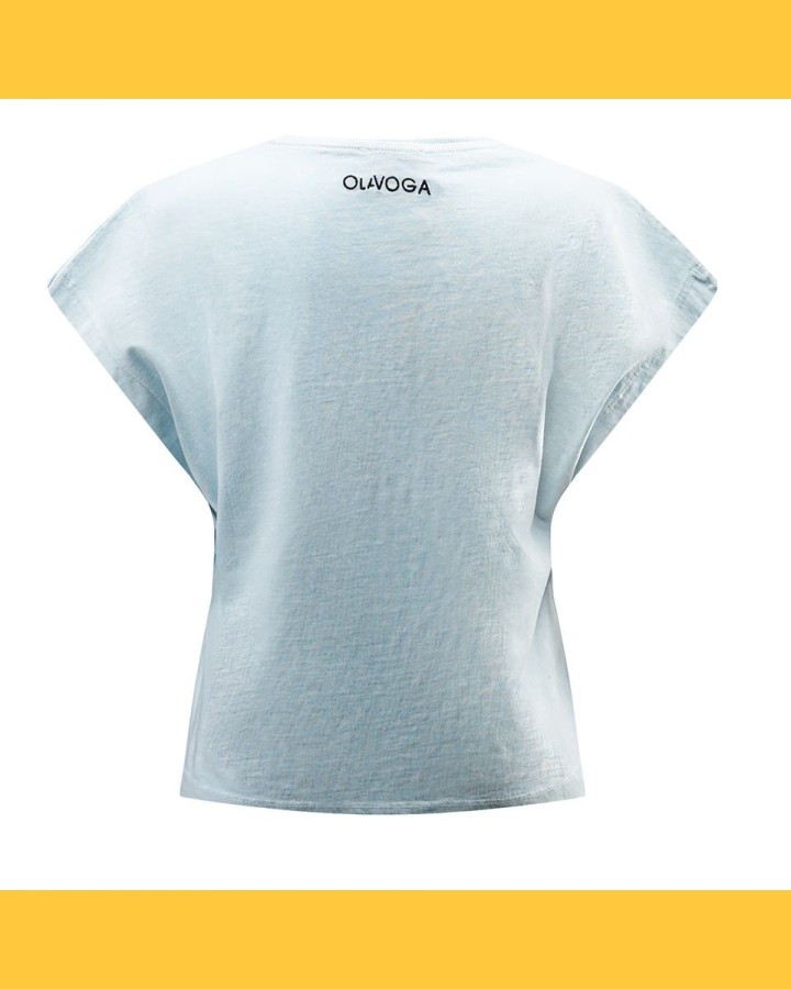 T-shirt damski OLAVOGA NEXIA 2025 jasny niebieski - FashionPlace - 7