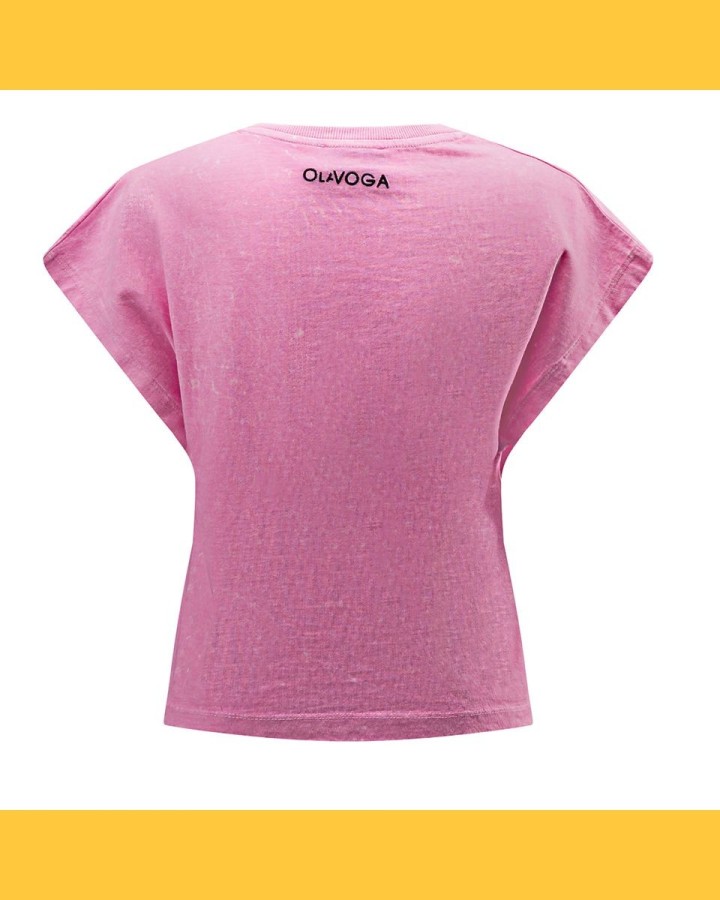 T-shirt damski OLAVOGA NEXIA 2025 pudrowy róż - FashionPlace - 6