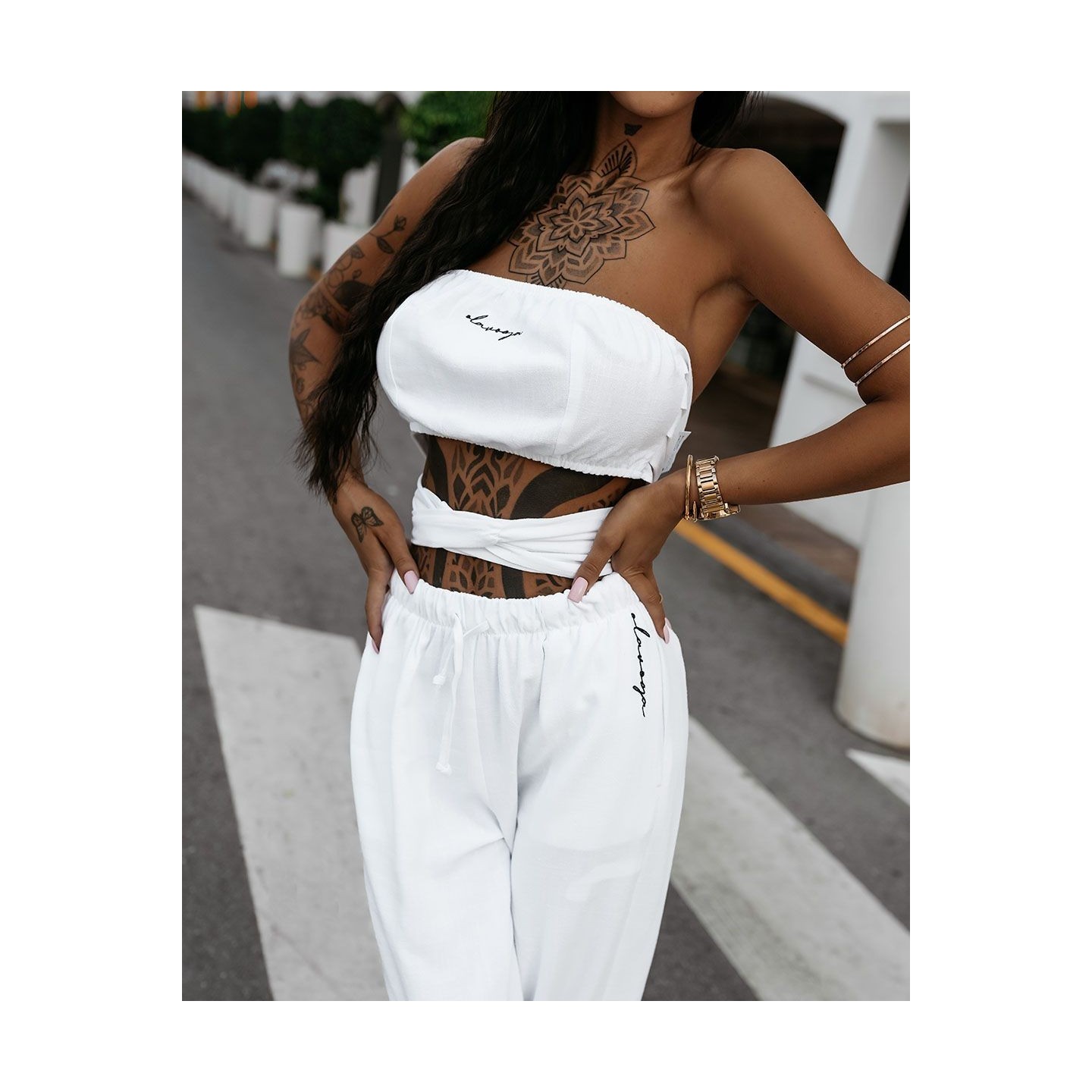 Komplet damski OLAVOGA CARAWAY 2025 ecru - FashionPlace - 3