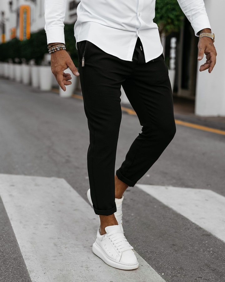 Spodnie męskie OLAVOGA WESTON 2025 czerń - FashionPlace - 1