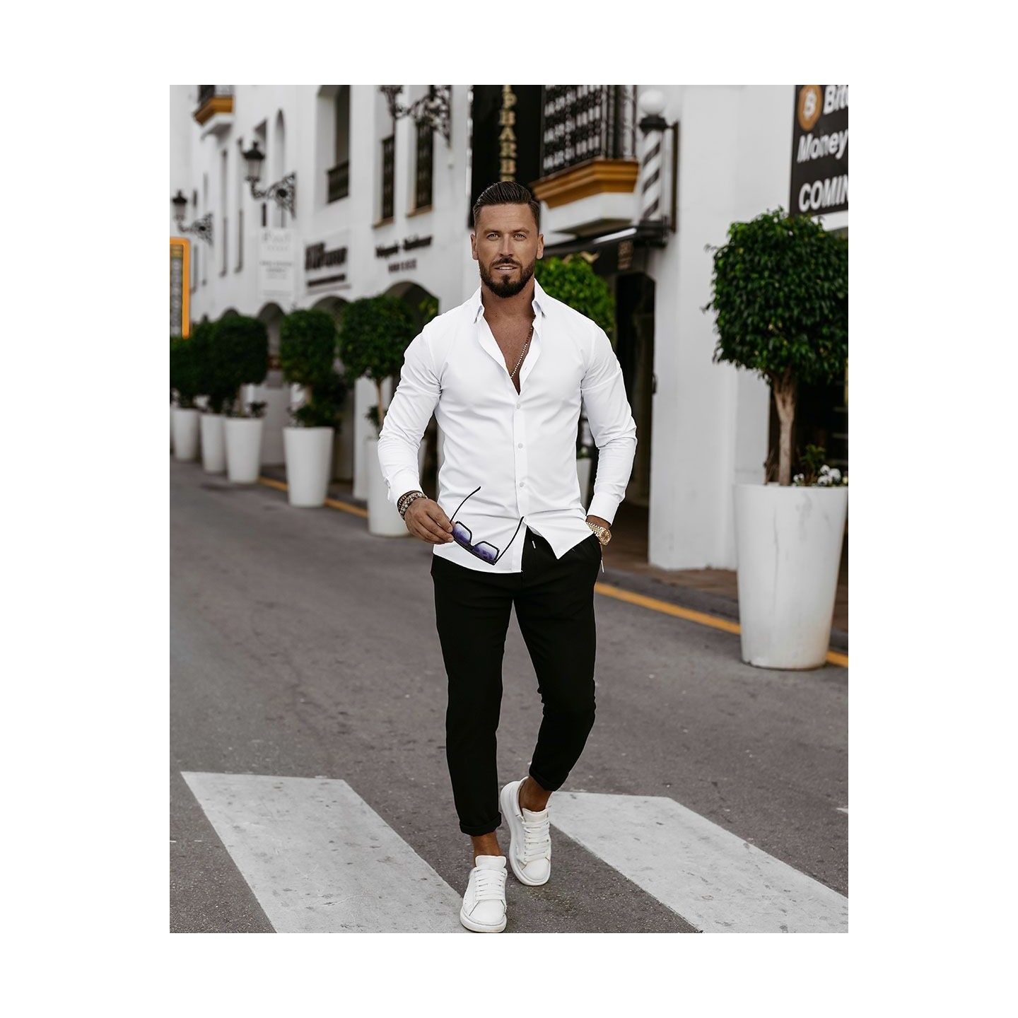 Spodnie męskie OLAVOGA WESTON 2025 czerń - FashionPlace - 5