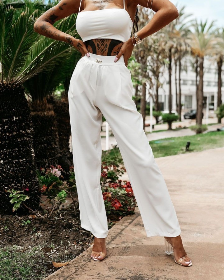 Spodnie damskie OLAVOGA POLEM 2025 ecru - FashionPlace - 2