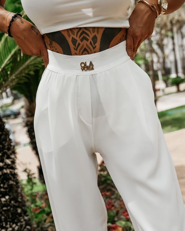 Spodnie damskie OLAVOGA POLEM 2025 ecru - FashionPlace - 5