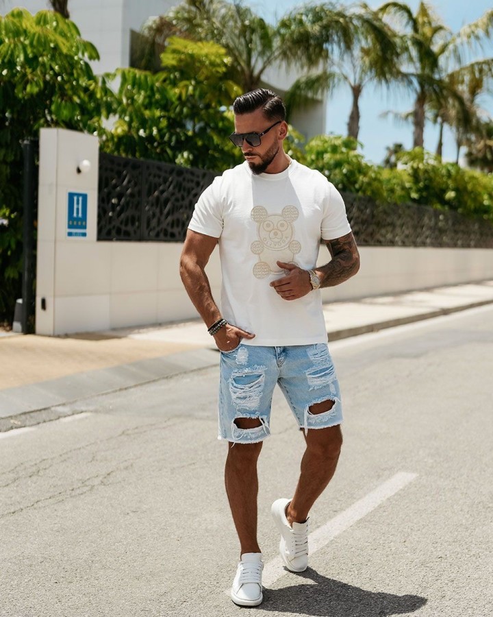 T-shirt męski OLAVOGA SAINZ 2025 ecru - FashionPlace - 2