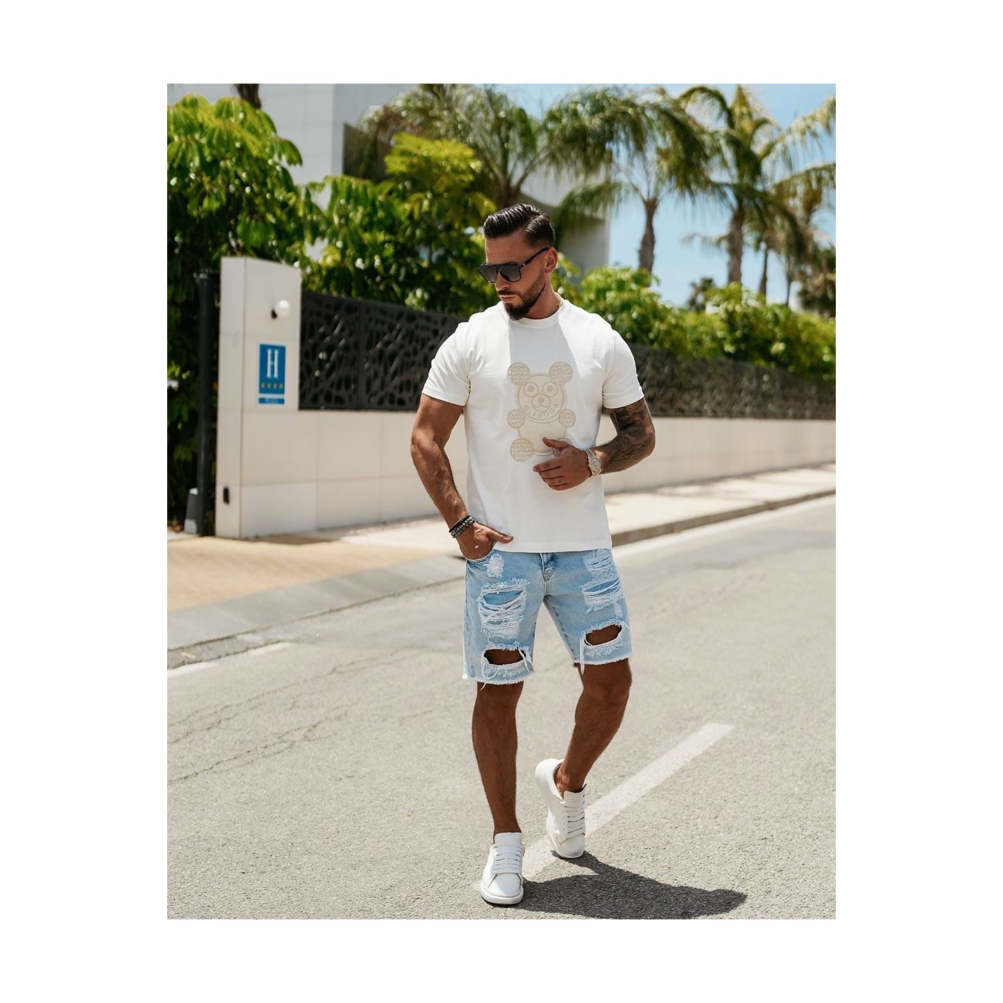 T-shirt męski OLAVOGA SAINZ 2025 ecru - FashionPlace - 2