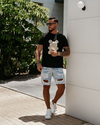 T-shirt męski OLAVOGA SAINZ 2025 czerń - FashionPlace - 1