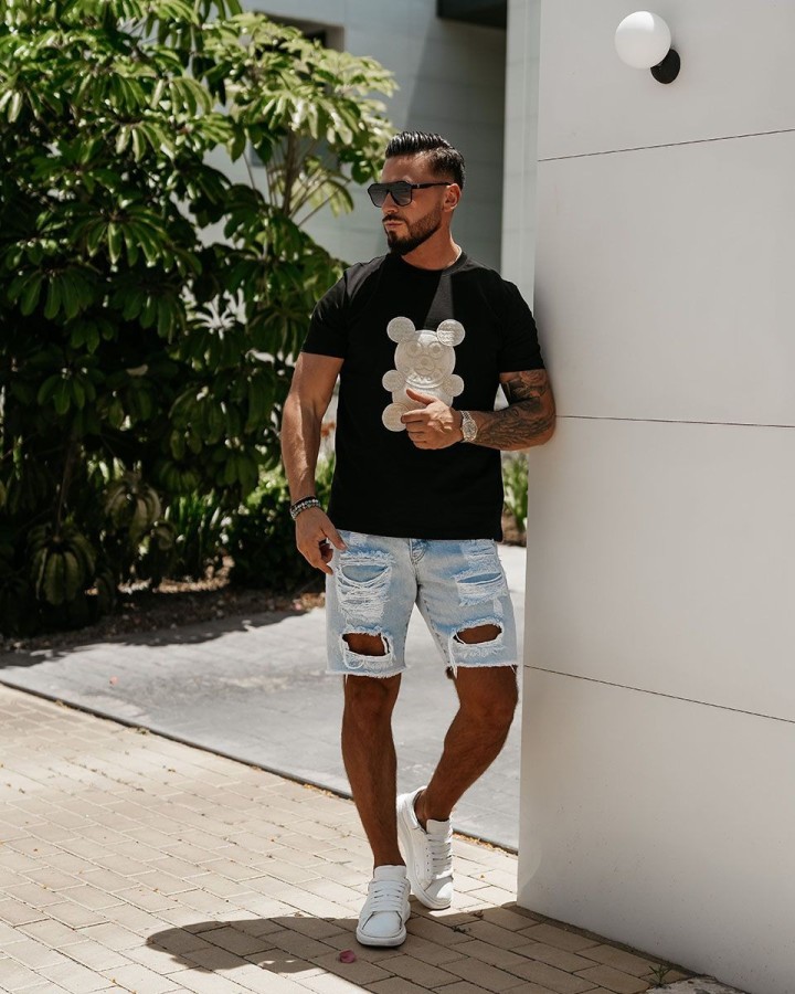 T-shirt męski OLAVOGA SAINZ 2025 czerń - FashionPlace - 1
