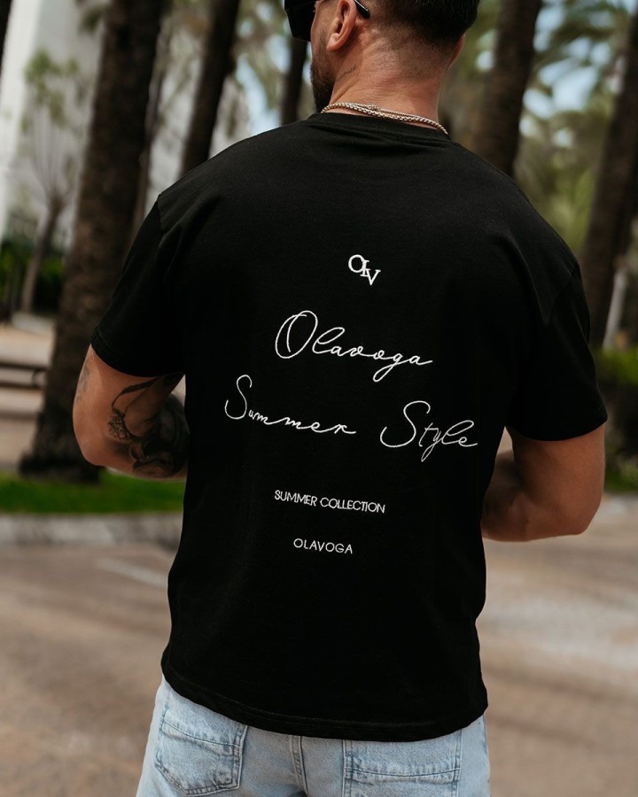 T-shirt męski OLAVOGA BLUE HARMONY 2025 czerń - FashionPlace - 2
