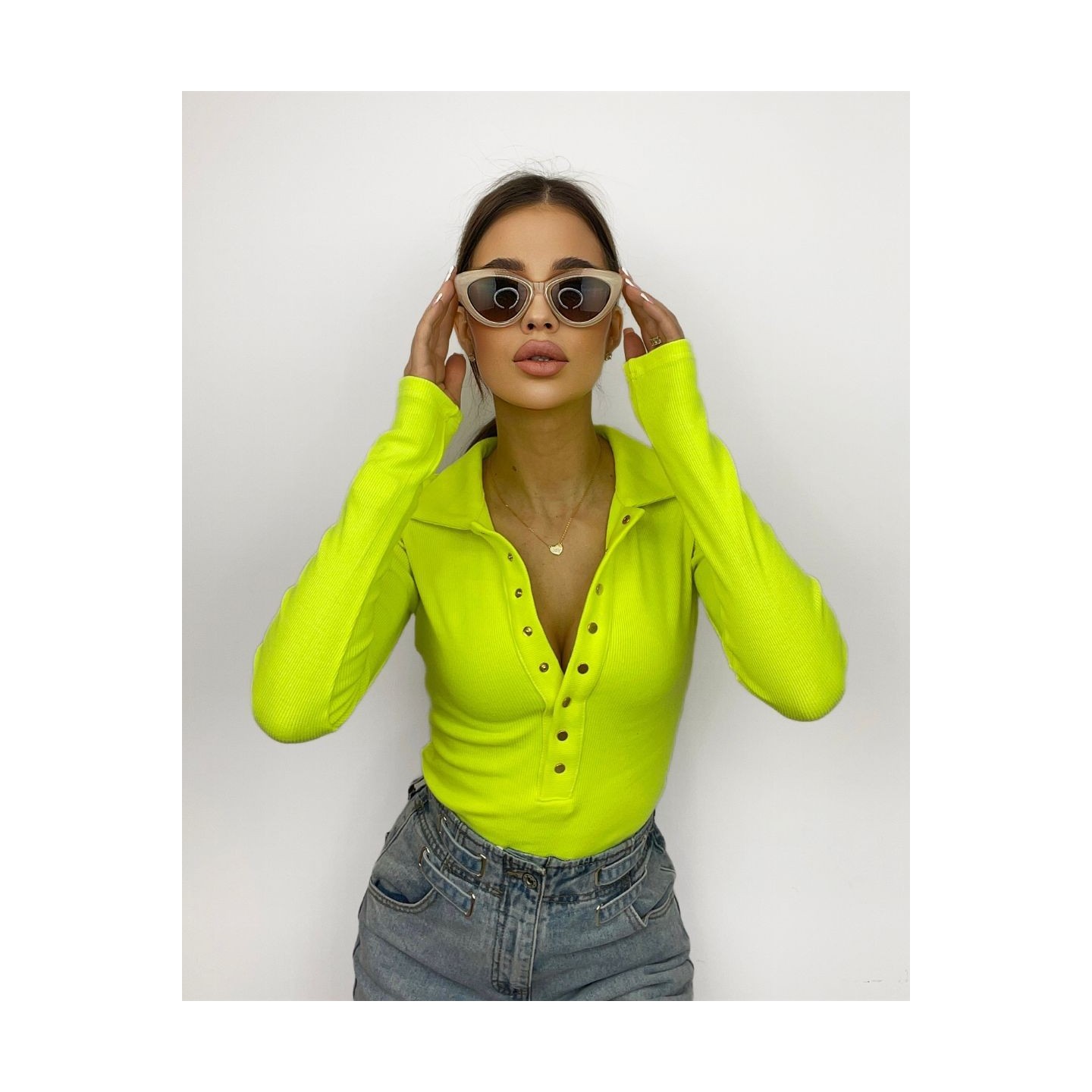 Body damskie OLAVOGA LUNA limonka - FashionPlace - 2